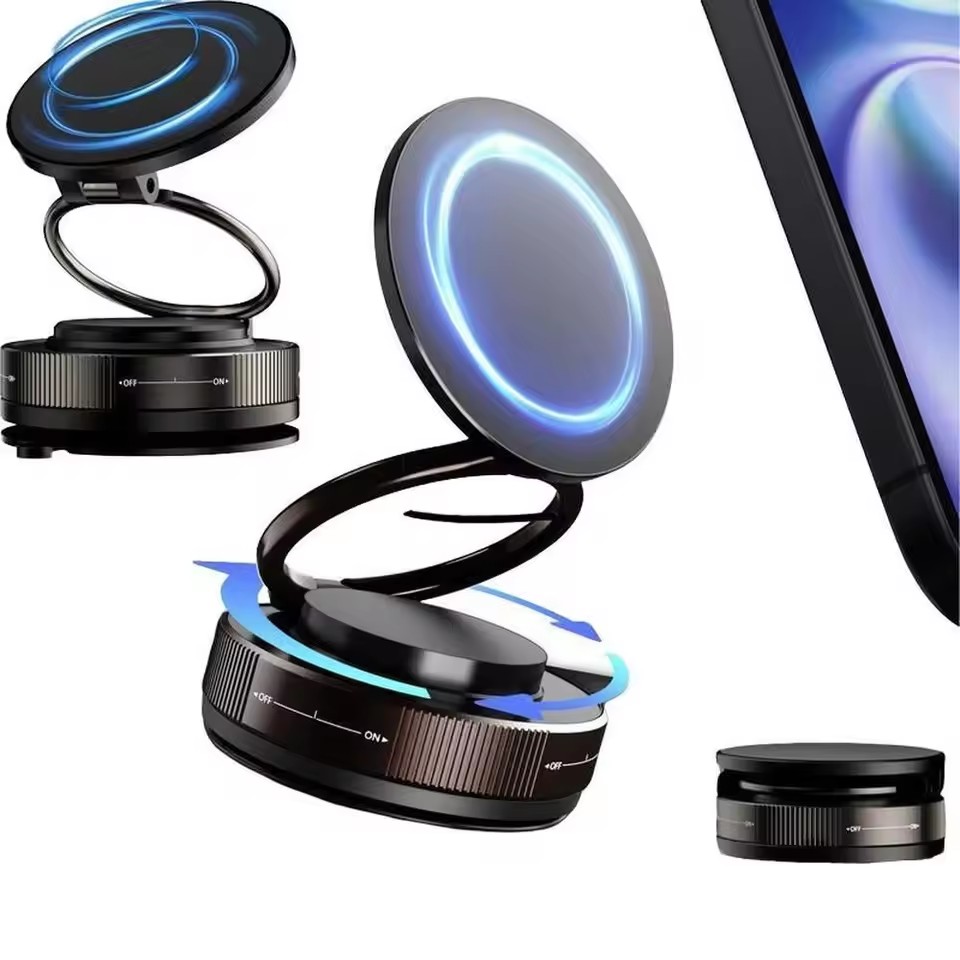 Car Vacuum - ที่ยึดโทรศัพท์ในรถยนต์แบบแม่เหล็กสุญญากาศรุ่นใหม่ปี 2026 - ที่ยึดโทรศัพท์แบบถ้วยดูดสำหรับ MagSafe หมุนได้