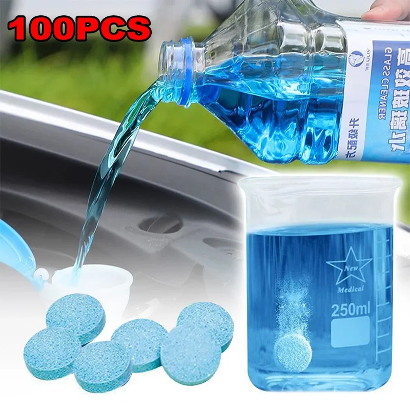 Car Wiper - 2/50pcs ทําความสะอาดกระจกรถยนต์ Effervescent Tablet กระจกหน้าต่าง Solid