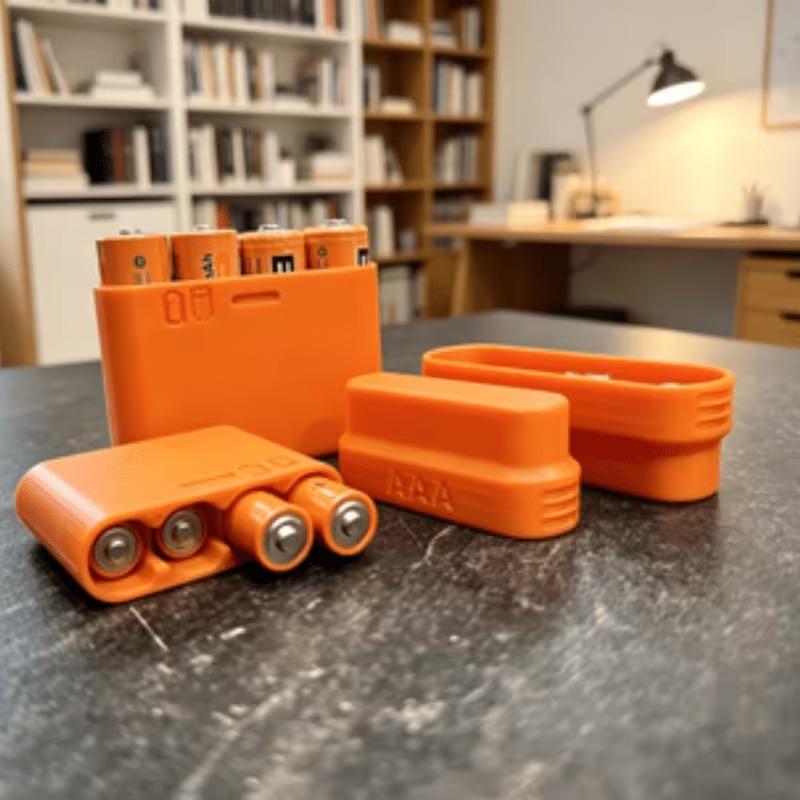 Car Organizer - กล่องเก็บแบตเตอรี่ AA แบบพกพา 4 ช่อง กล่องใส่แบตเตอรี่