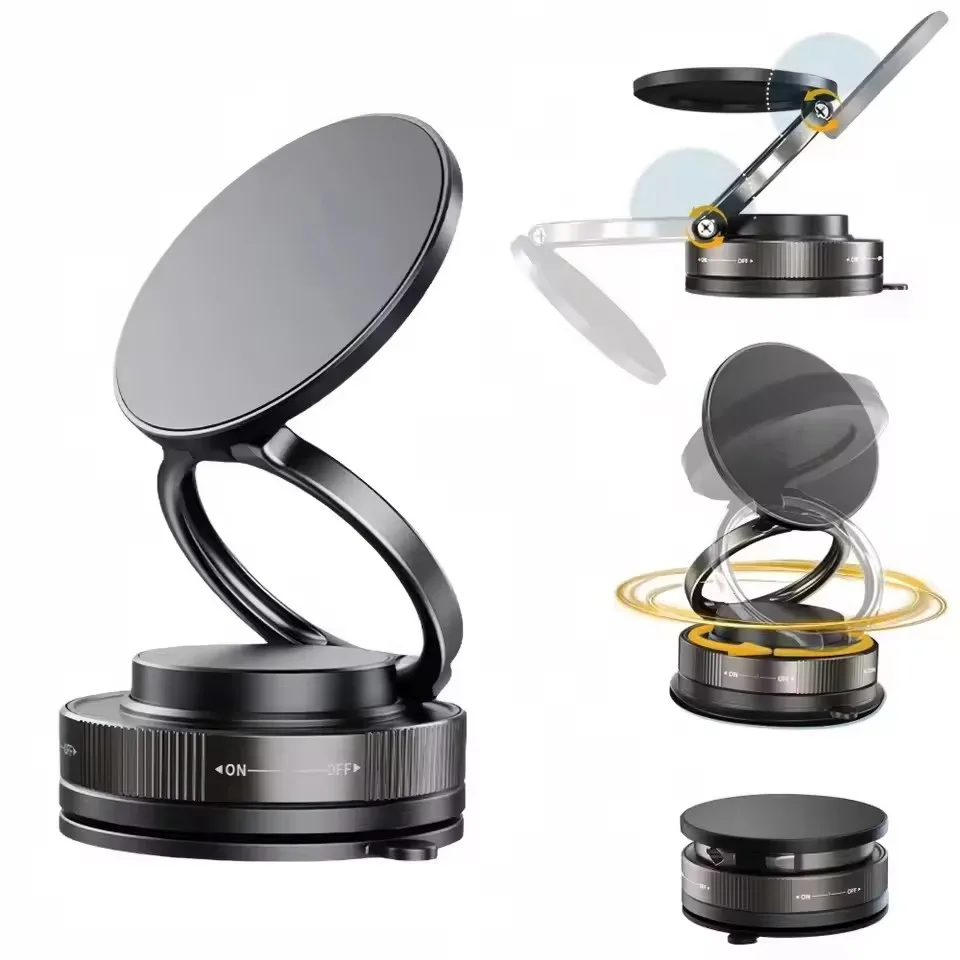 Car Phone Holder - อัปเกรด 360 ° ที่วางโทรศัพท์แบบแม่เหล็กดูดติดผนัง, ที่ยึดโทรศัพท์ในรถยนต์แบบแม่เหล็ก, ที่วางโทรศัพท์แบบดูดติดผนังแบบแฮนด์ฟรี
