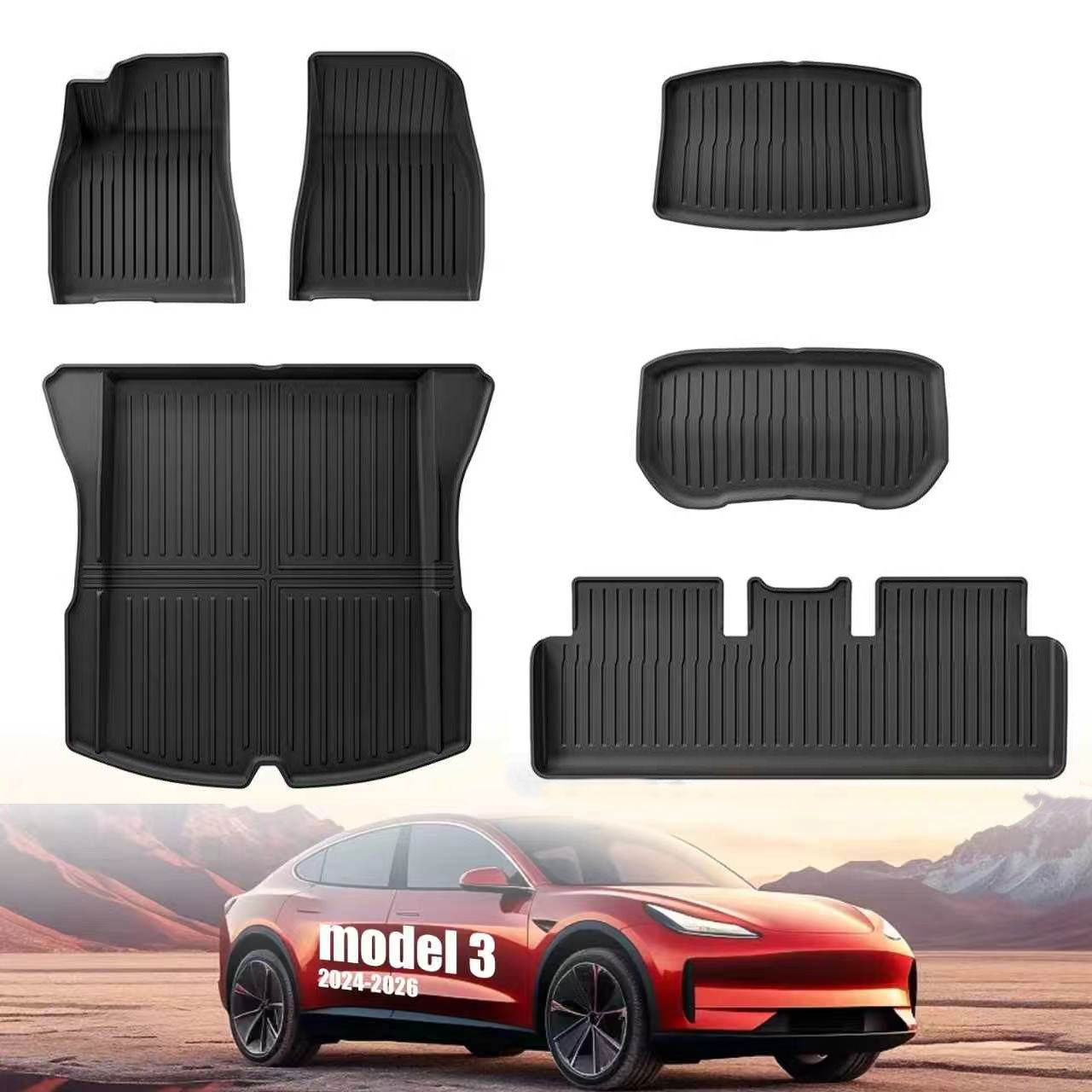 Car Floor Mat - สำหรับรุ่น Model 3 Highland ปี 2024-2026