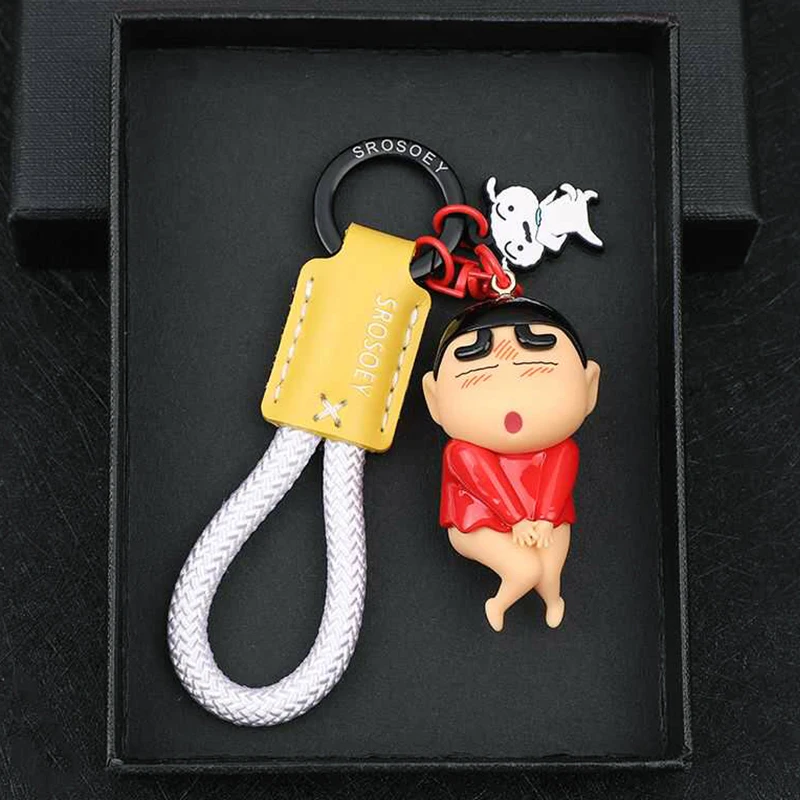 Car Accessories Japanese - พวงกุญแจฟิกเกอร์อนิเมะชินจังจอมแก่นน่ารัก สไตล์คาวาอี้ จี้ห้อยกระเป๋าเป้ ของตกแต่งกระเป๋าเป้ ของขวัญสำหรับคู่รัก