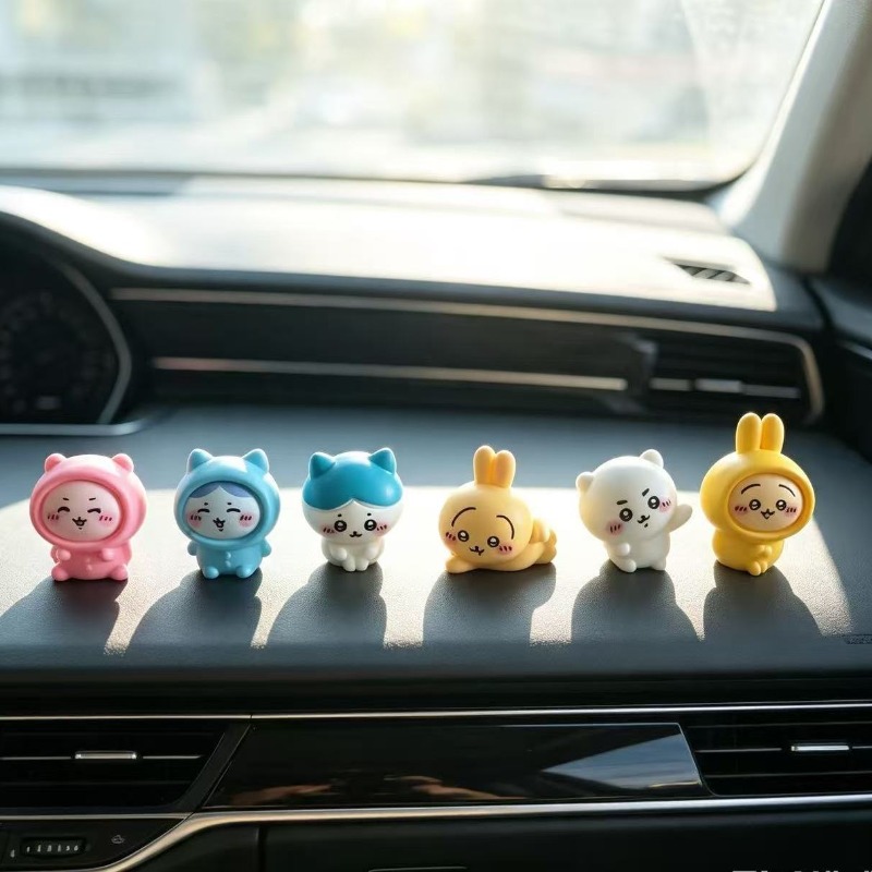 Car Accessories Japanese - ฟิกเกอร์จิจิกาวะขนาดเล็ก, ของตกแต่งรถลายการ์ตูนอุซางิสุดน่ารัก, ของตกแต่งโต๊ะทำงาน, ของขวัญของตกแต่งโต๊ะขนาดเล็กสไตล์คาวาอิสำหรับสาวๆ