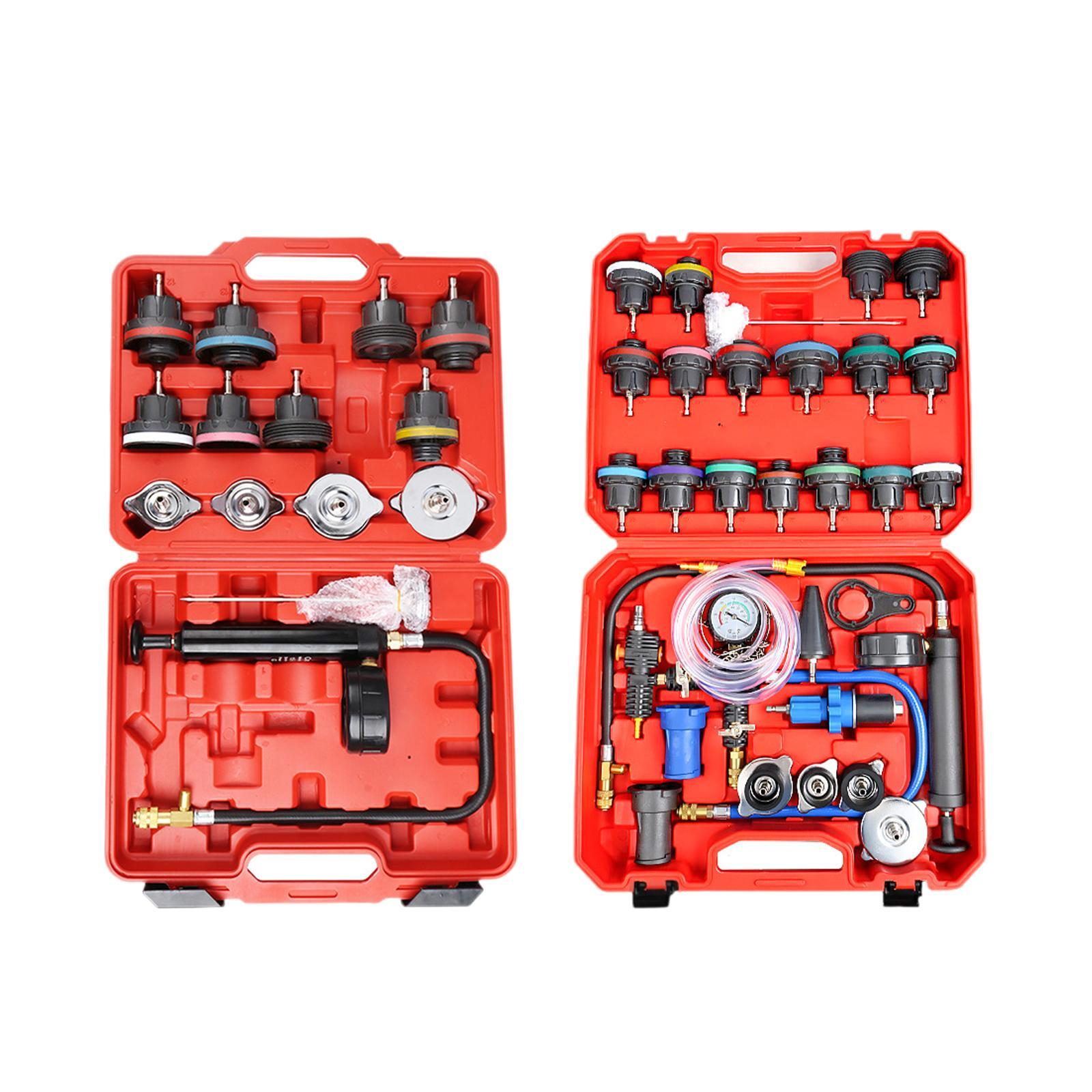 Car Vacuum - เครื่องทดสอบการรั่วไหลสำหรับการวินิจฉัยรถยนต์ เครื่องทดสอบแรงดันหม้อน้ำอัลลอย เครื่องมือทดสอบระบบระบายความร้อนด้วยสุญญากาศ สำหรับการบริการรถยนต์