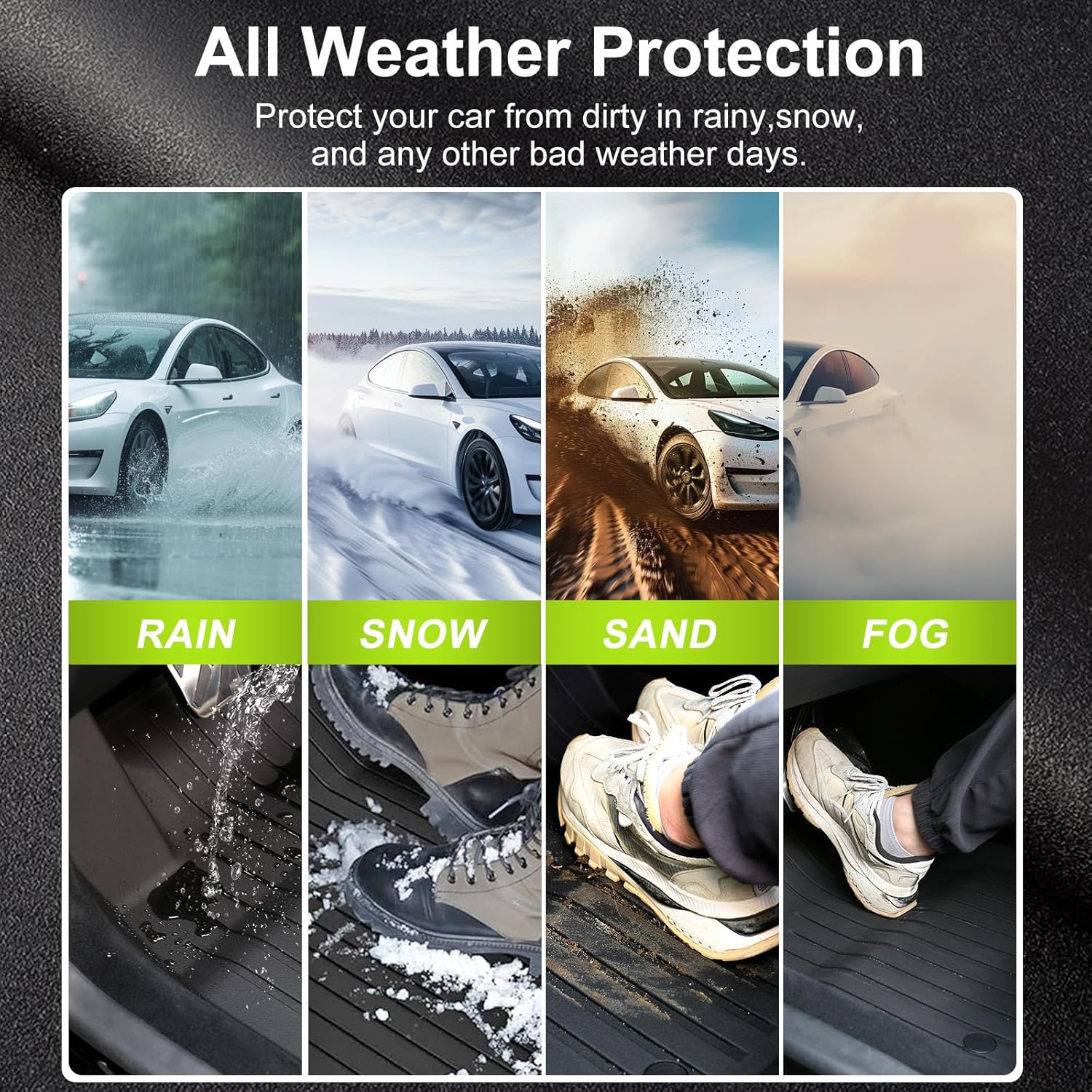 แผ่นรองพื้นรถยนต์แบบครอบคลุมทุ - Car Floor Mat บทวิจารณ์และราคา