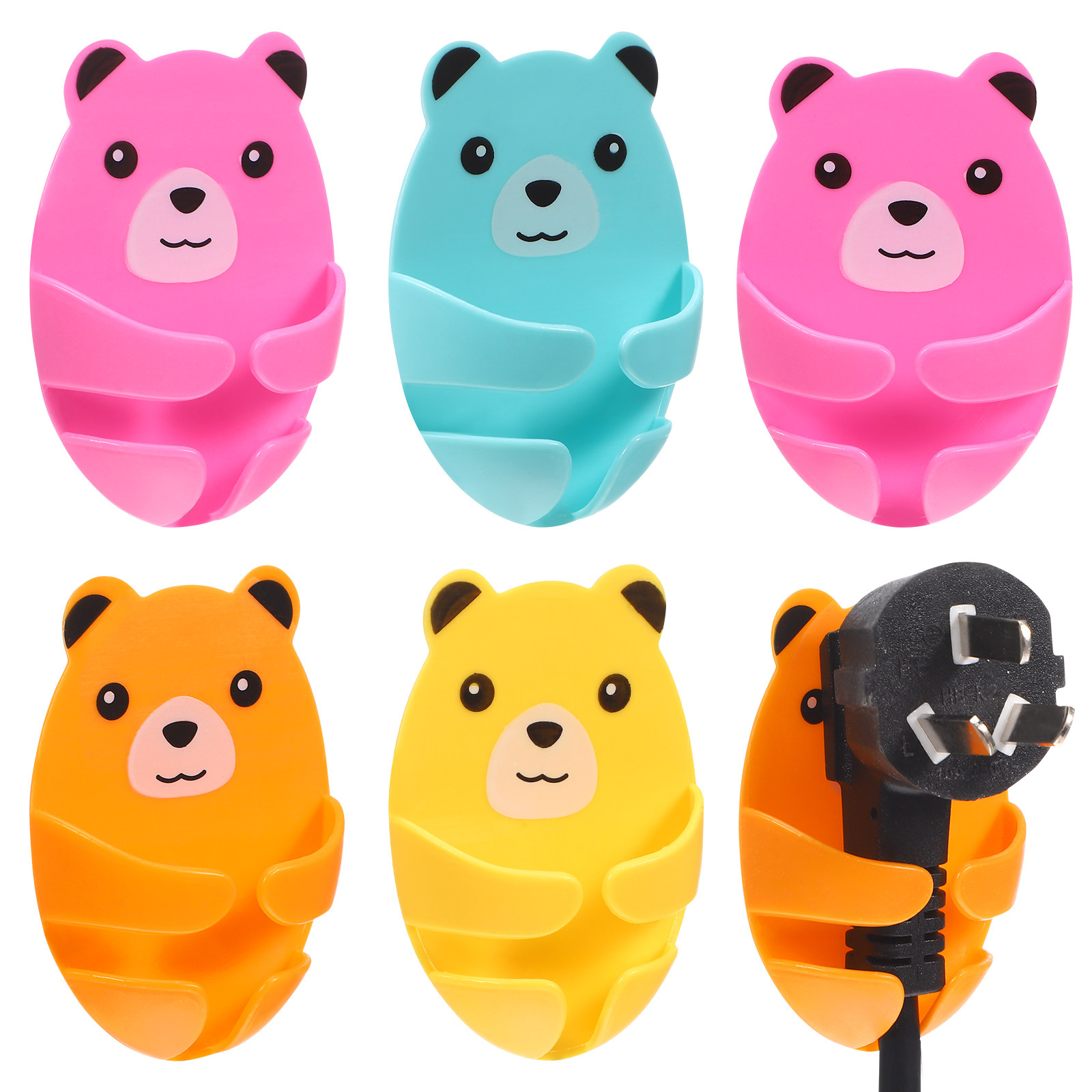 12 ชิ้น ตะขอเสียบปลั๊ก รูปหมีน - Car Organizer บทวิจารณ์และราคา