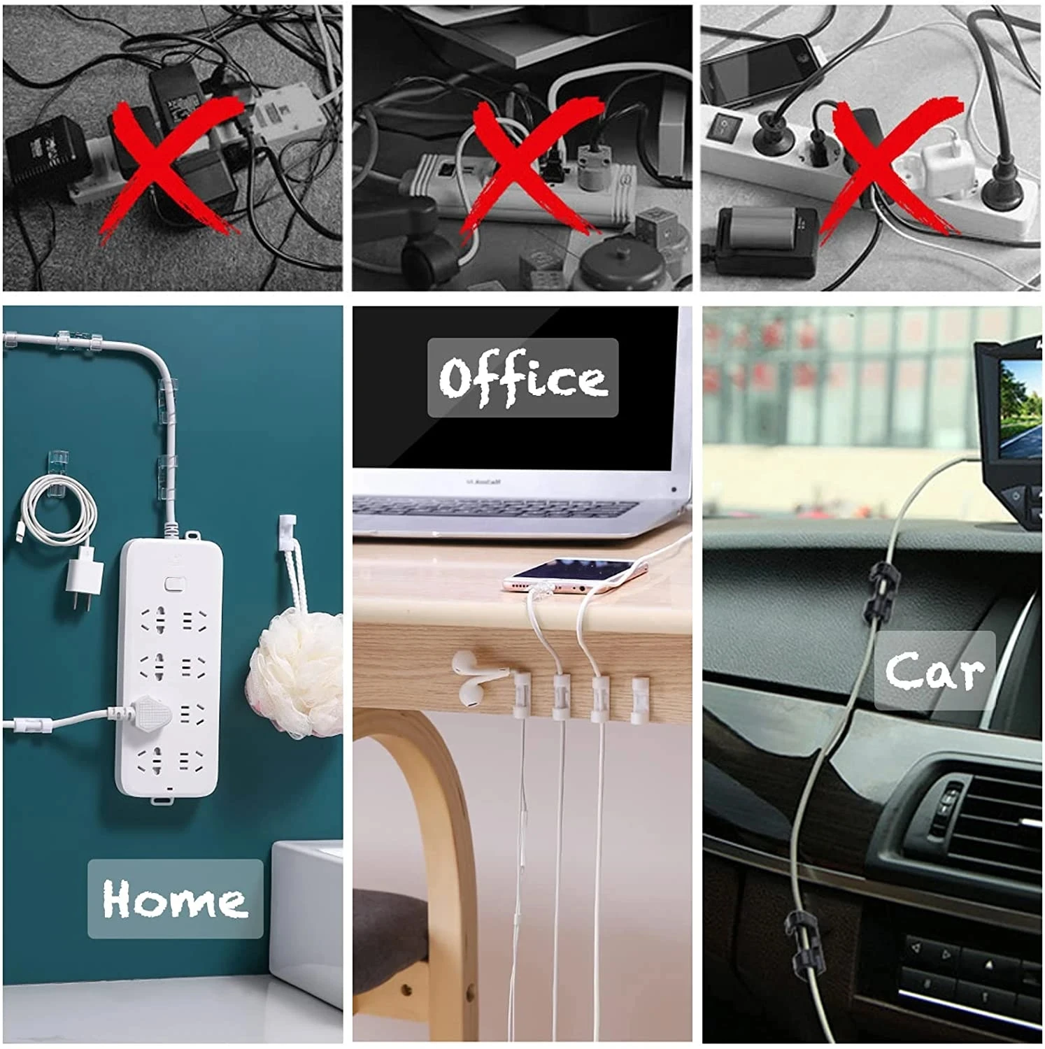 คลิปจัดสายเคเบิล ที่ยึดสายไฟแบ - Car Organizer บทวิจารณ์และราคา