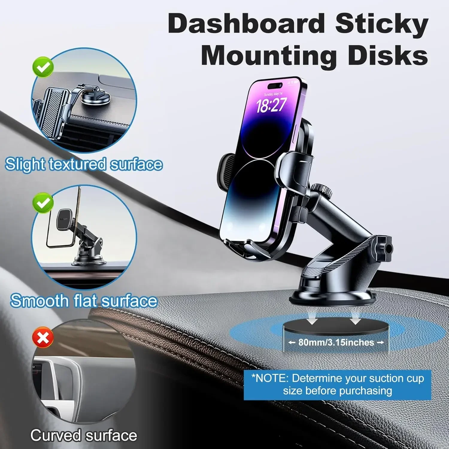 ชุดแผ่นกาวติดตั้งอเนกประสงค์สำ - Car Phone Holder บทวิจารณ์และราคา