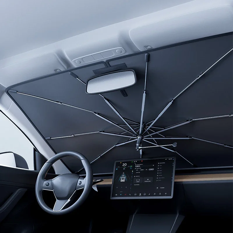 ร่มบังแดดรถยนต์แบบพับได้ ป้องก - Windshield Sun Shade บทวิจารณ์และราคา