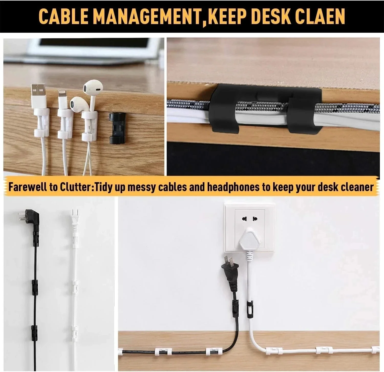 ที่หนีบสายเคเบิลแบบมีกาวในตัว  - Car Organizer บทวิจารณ์และราคา